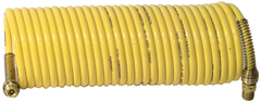 #N38-25A - 3/8 MPT x 25 Feet - Yellow Nylon - 1-Swivel x 1- Rigid Fitting(s) - Recoil Air Hose - Strong Tooling