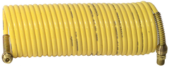 #N38-17A - 3/8 MPT x 17 Feet - Yellow Nylon - 1-Swivel x 1- Rigid Fitting(s) - Recoil Air Hose - Strong Tooling