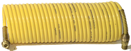 #N38-12A - 3/8 MPT x 12 Feet - Yellow Nylon - 1-Swivel x 1- Rigid Fitting(s) - Recoil Air Hose - Strong Tooling