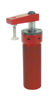 Round Threaded Body Pneumatic Swing Cylinder - #8015 .38'' Vertical Clamp Stroke - With Arm - RH Swing - Strong Tooling