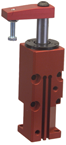 Round Threaded Body Pneumatic Swing Cylinder - #8016 .38'' Vertical Clamp Stroke - With Arm - LH Swing - Strong Tooling