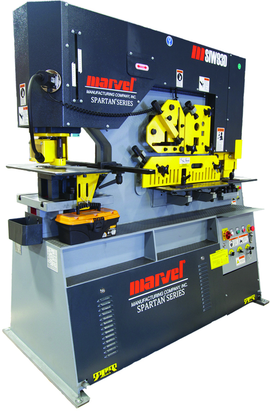 93 Ton - 14" Throat - 10HP, 440V, 3PH Motor Dual Cylinder Complete Integrated Ironworker - Strong Tooling