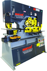 93 Ton - 14" Throat - 10HP, 220V, 3PH Motor Dual Cylinder Complete Integrated Ironworker - Strong Tooling