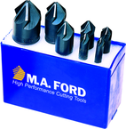 7 Pc. HSS 100° Chatterless Countersink Set - Strong Tooling
