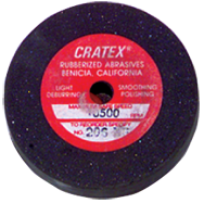 6 x 1 x 1/2'' - Resin Bonded Rubber Wheel (Fine Grit) - Strong Tooling