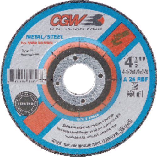 5″ × 1/4″ × 5/8″ 11 - Aluminum Oxide A24R - Depressed Center Wheel