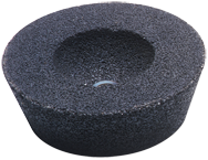 6/4 - 3/4 x 2 x 5/8-11'' - Aluminum Oxide/Silicon Carbide 16 Grit Type 11 - Resin Cup Wheel - Strong Tooling