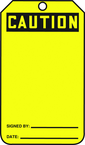 Safety Tag, Caution (Blank), 25/Pk, Plastic - Strong Tooling