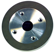 6 x 3/4 x 1-1/4'' - 1/16'' Abrasive Depth - 220 Grit - 3/4 Rim Plate Type 6A2C Mounted Diamond Wheel - Strong Tooling