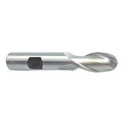 7/16'' Dia. - 3'' OAL - Uncoated HSS - Ball End SE EM - 2 FL - Strong Tooling