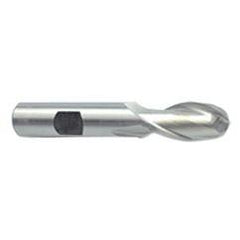 7/16'' Dia. - 3'' OAL - Uncoated HSS - Ball End SE EM - 2 FL - Strong Tooling