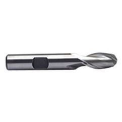 3/8'' Dia. - 2-1/2'' OAL - Uncoated M-42 Cobalt - Ball End SE EM - 2 FL - Strong Tooling