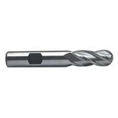 1'' Dia. - 4-1/2'' OAL - Uncoated M-42 Cobalt - Ball End SE EM - 6 FL - Strong Tooling