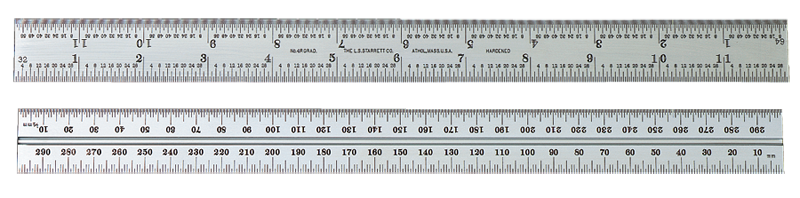 #CB6-4R - 6'' - 4R Graduation - Chrome - Combination Square Blade - Strong Tooling