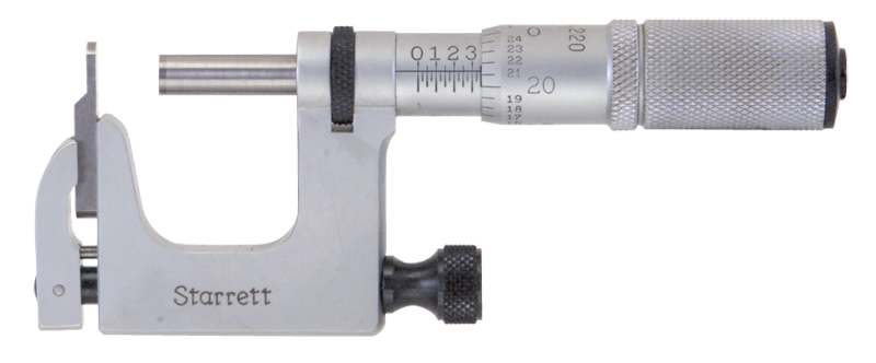 #220XFL-1 - 0 - 1'' Measuring Range - .001 Graduation - Friction Thimble - Carbide Face - Multi Anvil Micrometer - Strong Tooling