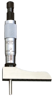 #443Z6RL - 0 - 6'' Measuring Range - Ratchet Thimble - Depth Micrometer with Half Base - Strong Tooling