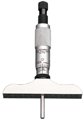 #445AZ-3RL -  0 - 3'' Measuring Range - Ratchet Thimble - Depth Micrometer - Strong Tooling