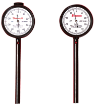 #650A5Z - 0-50-0 Dial Reading - Back Plunger Dial Indicator w/ 3 Pts & Deep Hole Attachment & Accessories - Strong Tooling