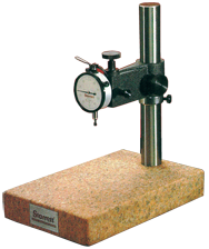 #653GJ - Kit Contains: .0005" Graduation; 0-25-0 Reading - Pink Granite Stand & Dial Indicator - Strong Tooling