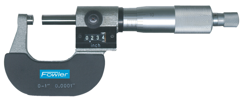 0 - 3'' Measuring Range - .0001" Graduation - Ratchet Thimble - Carbide Face - Digital Outside Micrometer Set - Strong Tooling