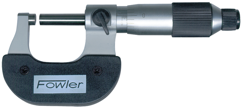 0 - 1'' Measuring Range - .0001" Graduation - Ratchet Thimble - Carbide Face - Economy Outside Micrometer - Strong Tooling