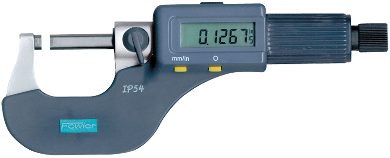 0 - 3" / 0 - 75mm Measuring Range - .00005/.001mm Resolution - Friction Thimble - Carbide Face - Electronic Coolant Outside Micrometer Set with SPC - Strong Tooling