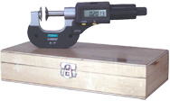 0 - 1"/0 - 25mm Measuring Range - .00005"/.001mm Resolution - Ratchet Thimble - High Speed Steel Face - Electronic Disc Micrometer - Strong Tooling