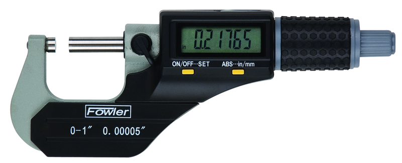 0 - 1"/0 - 25mm Measuring Range - .00005"/.001mm Resolution - Ratchet Thimble - Carbide Face - X-TRA Value II Digitial Outside Micrometer - Strong Tooling