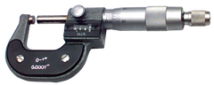 0 - 1'' Measuring Range - .0001 Graduation - Ratchet Thimble - Carbide Face - Digital Outsite Micrometer - Strong Tooling