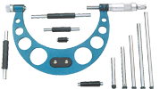 0 - 6'' Measuring Range - .001 Graduation - Ratchet Thimble - Carbide Face - Interchangeable Anvil Micrometer - Strong Tooling