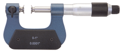 0 - 1'' Measuring Range - .0001 Graduation - Friction Thimble - High Speed Steel Face - Interchangeable Anvil Micrometer - Strong Tooling