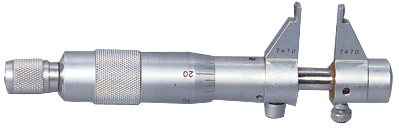 1 - 2'' Measuring Range - .001 Graduation - Ratchet Thimble - Hardened & Ground Face - Inside Micrometer - Strong Tooling