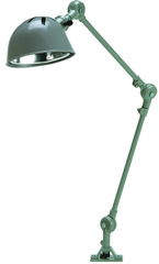 14" Uniflex Machine Lamp; 120V, 60 Watt Incandescent Light, Screw Down Base, Oil Resistant Shade, Gray Finish - Strong Tooling