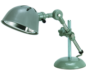 6" Uniflex Machine Lamp; 120V, 60 Watt Incandescent Light, Portable Base, Oil Resistant Shade, Gray Finish - Strong Tooling