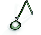 Green-Lite® 5" Racing Green Round LED Magnifier; 43" Reach; Table Edge Clamp - Strong Tooling