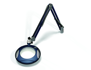 Green-Lite® 6" Spectra Blue Round LED Magnifier; 43" Reach; Table Edge Clamp - Strong Tooling