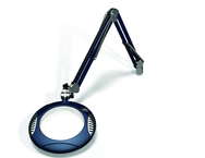 Green-Lite® 7-1/2" Spectra Blue Round LED Magnifier; 43" Reach; Table Edge Clamp - Strong Tooling