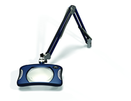 Green-Lite® 7" x 5-1/4"Spectra Blue Rectangular LED Magnifier; 43" Reach; Table Edge Clamp - Strong Tooling