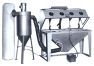 Blast Cabinet with Abrasive Separators-Split Level - #4824AS 48W x 24D x 24H Tub Dimensions - Strong Tooling