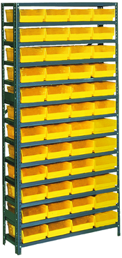 36 x 12 x 75'' (48 Bins Included) - Small Parts Bin Storage Shelving Unit - Strong Tooling