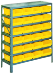 36 x 12 x 48'' (24 Bins Included) - Small Parts Bin Storage Shelving Unit - Strong Tooling