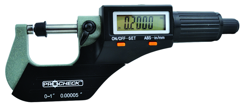 IP40 Electronic Micrometer - 1-2"/50.8mm Range - .00005"/.001mm Resolution - Output S4 Connector - Strong Tooling