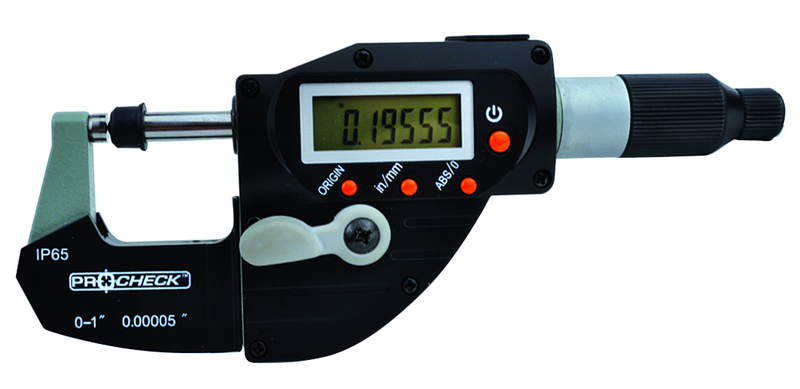 IP65 Ram-Mike Absolute High Speed Micrometer - 0-1"/25.4mm Range - . 00005"/.001mm Resolution - Output L5 Connector - Strong Tooling