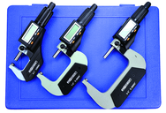 IP40 Electronic Micrometer Set - 0-3"/76.2mm Range - .00005"/.001mm Resolution - Output S4 Connector - Strong Tooling