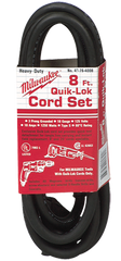 #48-76-4008 - Fits: Most Milwaukee 3-Wire Quik-Lok Cord Sets @ 8' - Replacement Cord - Strong Tooling