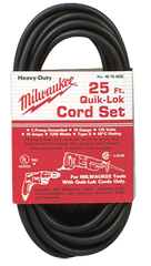 #48-76-4025 - Fits: Most Milwaukee 3-Wire Quik-Lok Cord Sets @ 25' - Replacement Cord - Strong Tooling