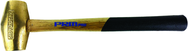 PRM Pro 10 lb. Brass Hammer with 32" Wood Handle - Strong Tooling