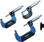 0 - 3"  3 Piece Set .0001" Graduation Mechanical Digital Outside Micrometers - Strong Tooling