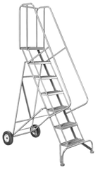 Model 6500; 5 Steps; 30 x 46'' Base Size - Roll-N-Fold Ladder - Strong Tooling
