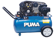 Portable Air Compressors - Model #PK5020; 20 Gallon / Horizontal Tank; 5HP; 1PH; 115/230V Motor - Strong Tooling